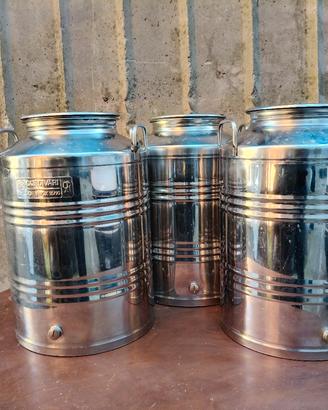 contenitore acciaio olio inox 50 litri 