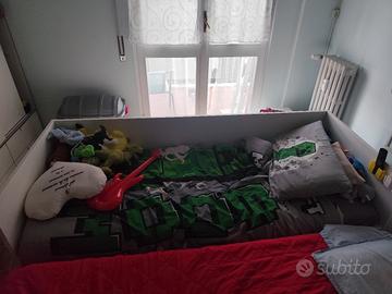 letto singolo e armadio 