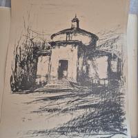 Litografie in bianco e nero pittore Gori