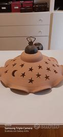 Lampadario in terracotta artigianale 