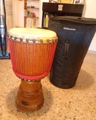 🥁 Djambè grande professionale + custodia – €200