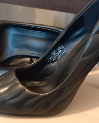 Scarpa pelle nera n.37 nuova