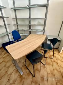 Set ufficio scrivania + 3 sedie