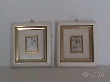 QUADRI IN MINIATURA CON RITOCCHI IN ORO ANNI 90