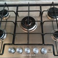 piano cottura Electrolux 5 fuochi gas acciai inox