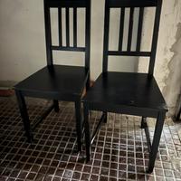 Coppia di sedie Ikea in legno