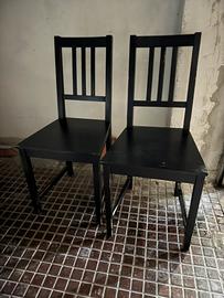 Coppia di sedie Ikea in legno