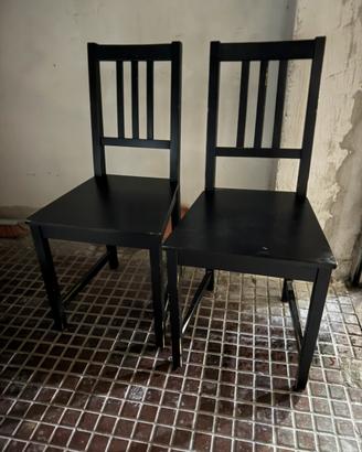 Coppia di sedie Ikea in legno