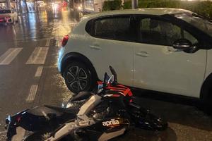 Aprilia RS125 incidentata con telaio danneggiato