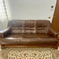 Divano Vera pelle vintage 3 posti