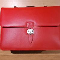 Cartella Ferrari in pelle rossa