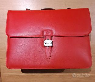 Cartella Ferrari in pelle rossa
