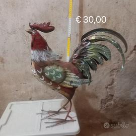 galli uccelli sculture metallo decorative