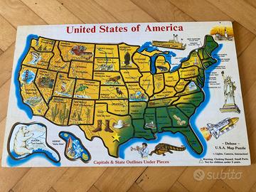 Puzzle in legno Stati USA
