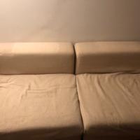 Divano in tessuto beige separabile