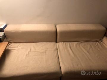 Divano in tessuto beige separabile