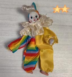 Pagliacci con parti in porcellana Bisquit. Vintage