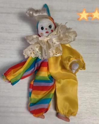 Pagliacci con parti in porcellana Bisquit. Vintage
