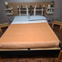 letto futon con comodini e testiera+materasso