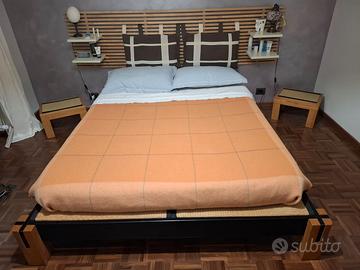 letto futon con comodini e testiera+materasso