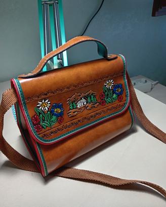 borsa tracolla vintage anni 70/80 artigianato tiro