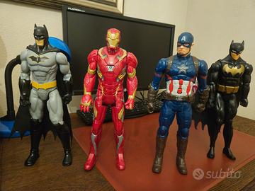 Pupazzi  Iron Man, Capitan America, 2 Batman