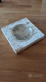 Posacenere in travertino anni 70 