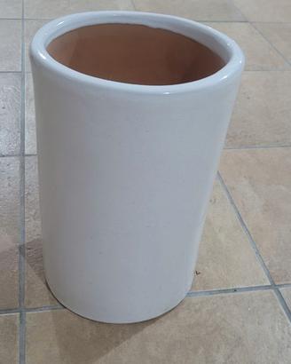 Vaso smaltato biano