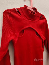 ❤️ Maglioncino rosso crop dolcevita Tg. S/XS ❤️