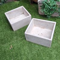 2  lavandini /vasi  di pietra rettangolari 