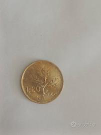 20 lire del 1982 ramo quercia