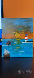 dipinto.paesaggio di mare