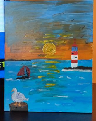 dipinto.paesaggio di mare