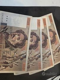 4 banconote da 100 franchi
