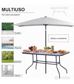 Tavolo da esterno con ombrellone