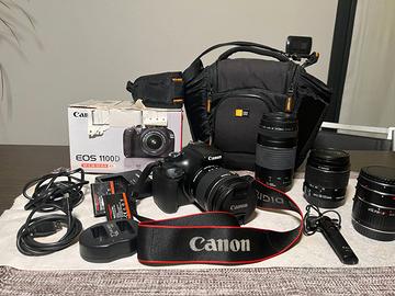 canon 1100d + obbiettivi e accessori, leggi tutto