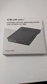Box esterno USB 3.0 per lettore DVD SATA 12,7 mm —