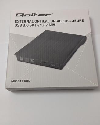 Box esterno USB 3.0 per lettore DVD SATA 12,7 mm —