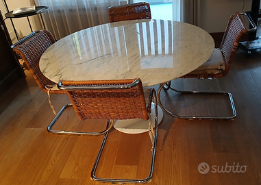 4 sedie design cantilever stile Mies van der Rohe