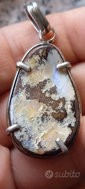 Ciondolo collana opale australiano boulder