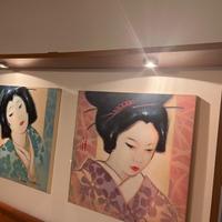 Coppia di quadri geisha