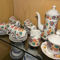 Set Caffè Vintage Anni '70 - Decoro Floreale Pop