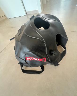 Copritanga ducati in pelle nero