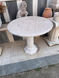 Tavolo in pietra per giardino gazebo veranda