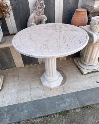 Tavolo in pietra per giardino gazebo veranda