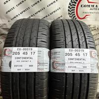 2 PNEUMATICI 205/45 R17 CONTINENTAL ESTIVE KM0
