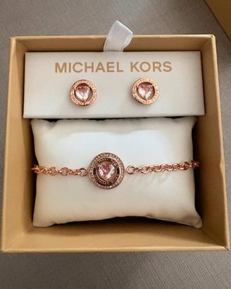 Michael Kors - Bracciale e orecchini Rose Gold