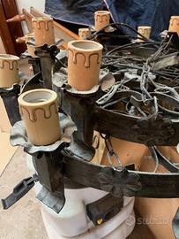 Lampadari rustici inferrò battuto