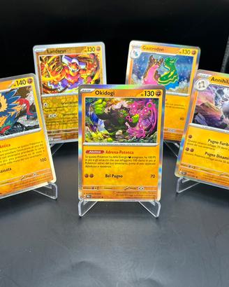 Lotto 5 Carte Pokémon ITA - Rara Holo Tipo Lotta