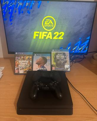 PS4 SLIM 500GB + 3 GIOCHI + CONTROLLER